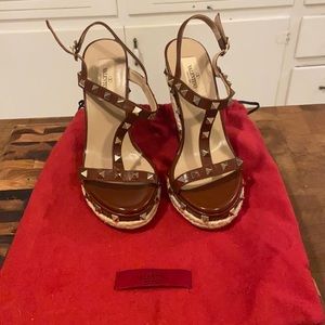 Valentino Garavani rockstud ultra high wedges